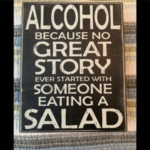 Wooden Alcohol Sign